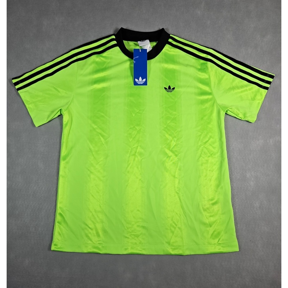 Adidas Originals Womens Signal Green Jacquard T Shirt Size Small NWT